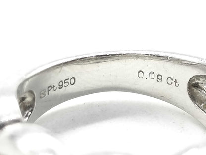 MIKIMOTO D 0.09ct PT950 11.7g Ring 