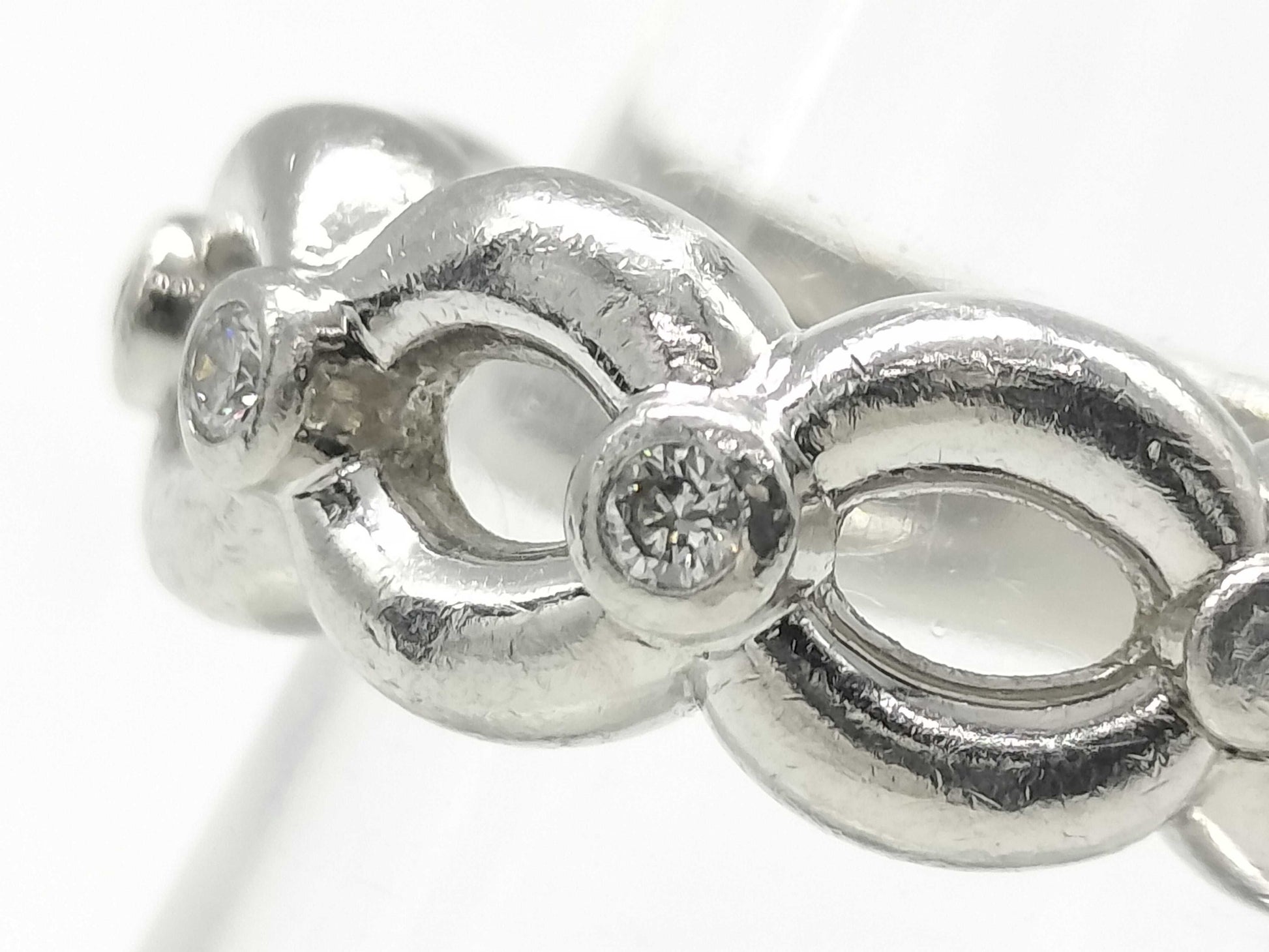 MIKIMOTO D 0.09ct PT950 11.7g Ring 