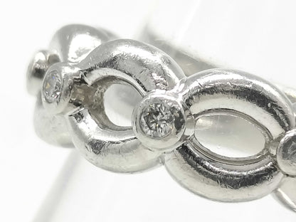 MIKIMOTO D 0.09ct PT950 11.7g Ring 