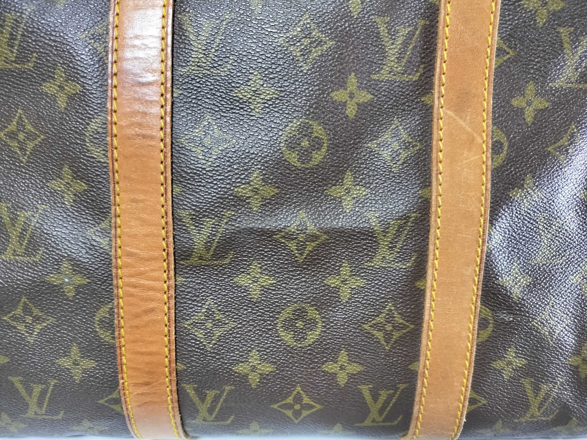 LOUIS VUITTON Monogram Keepall 50 Boston Bag with Torn Zipper Top