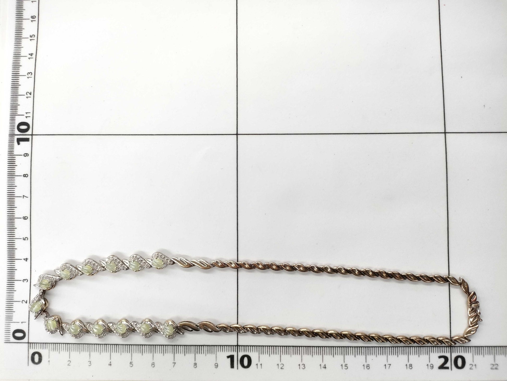 Chrysoberyl Cat's Eye 6.26ct D0.80ct K18 31.7g Necklace 