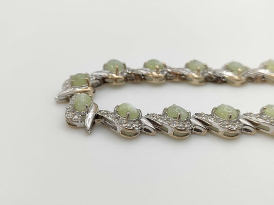 Chrysoberyl Cat's Eye 6.26ct D0.80ct K18 31.7g Necklace 