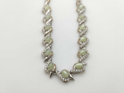 Chrysoberyl Cat's Eye 6.26ct D0.80ct K18 31.7g Necklace 