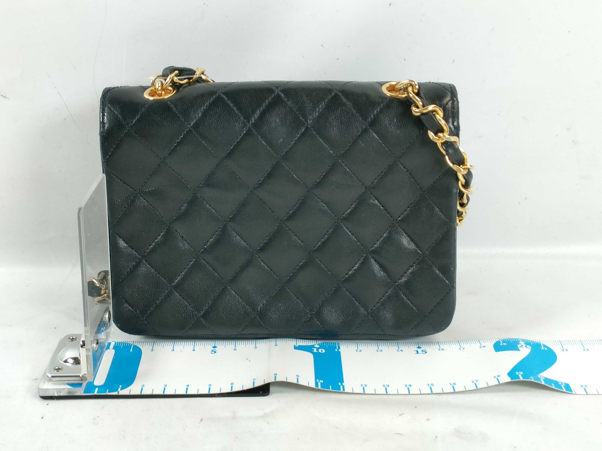 CHANEL Matelasse Matelasse Mini Turnlock Circle Chain Shoulder Bag