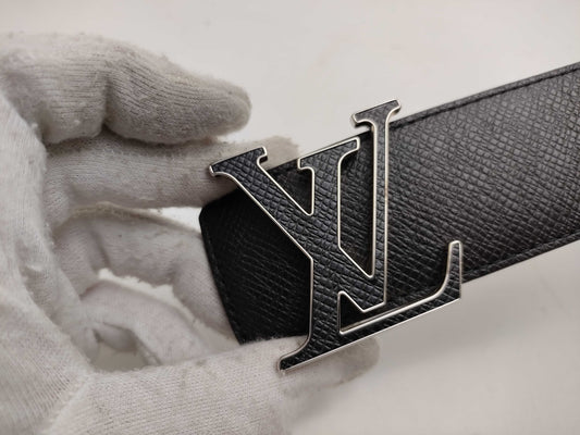 LOUIS VUITTON Taiga Reversible Belt with LV Initials and Monogram