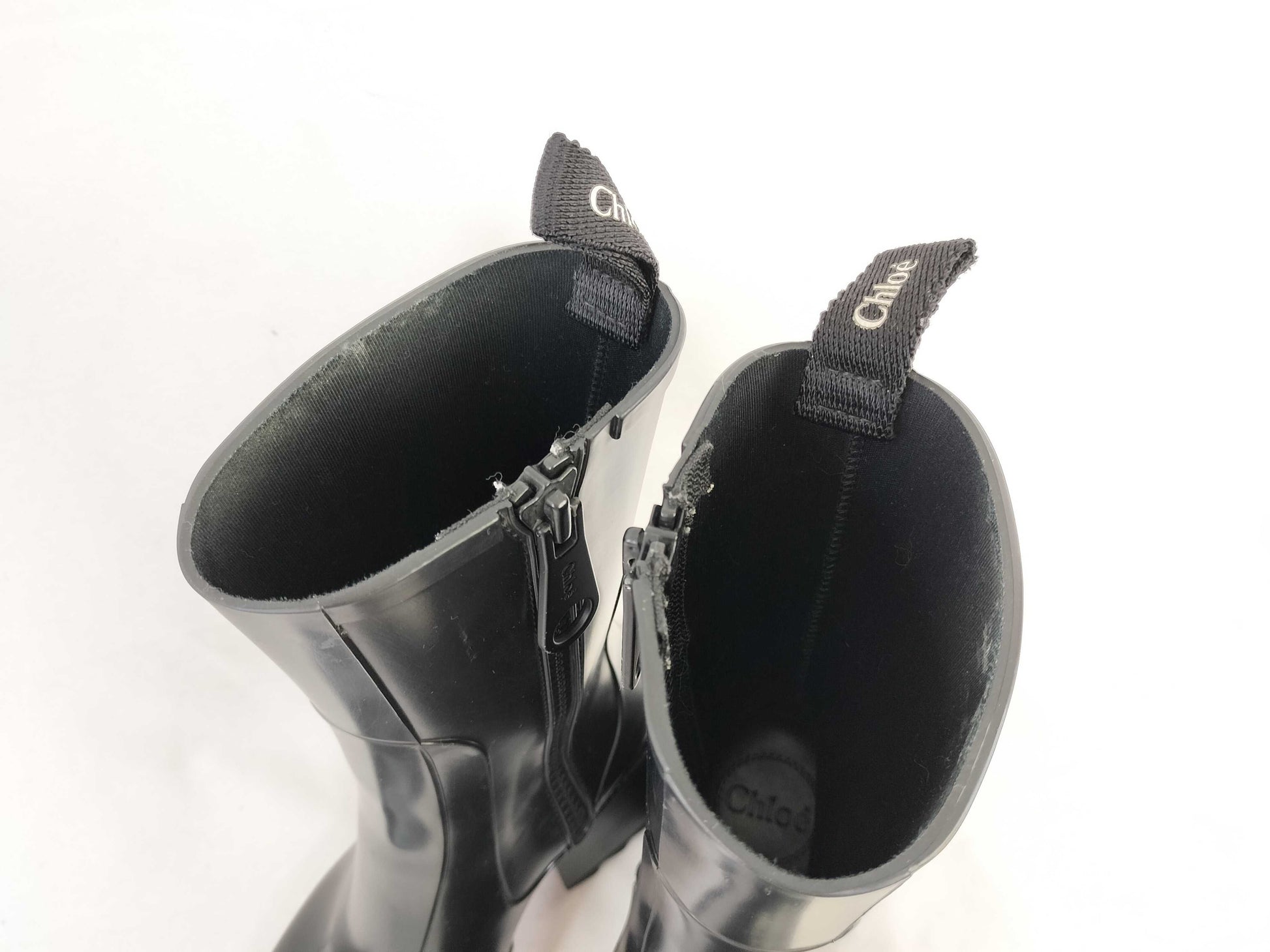 Chloe side zip rain boots