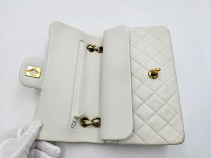 CHANEL Lambskin Double Flap Shoulder Bag