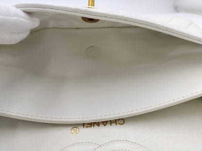 CHANEL Lambskin Double Flap Shoulder Bag