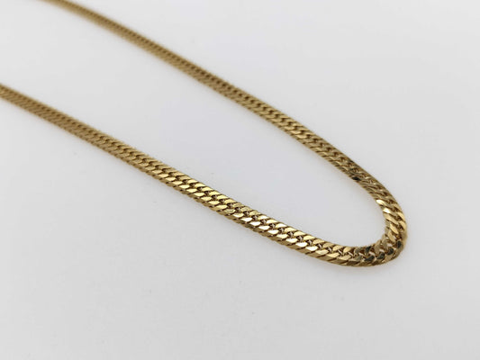 6-sided single 18K gold 20.4g necklace 
