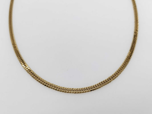 6-sided single 18K gold 20.4g necklace 