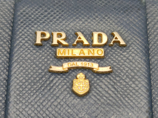 PRADA Saffiano Ribbon Round Long Wallet