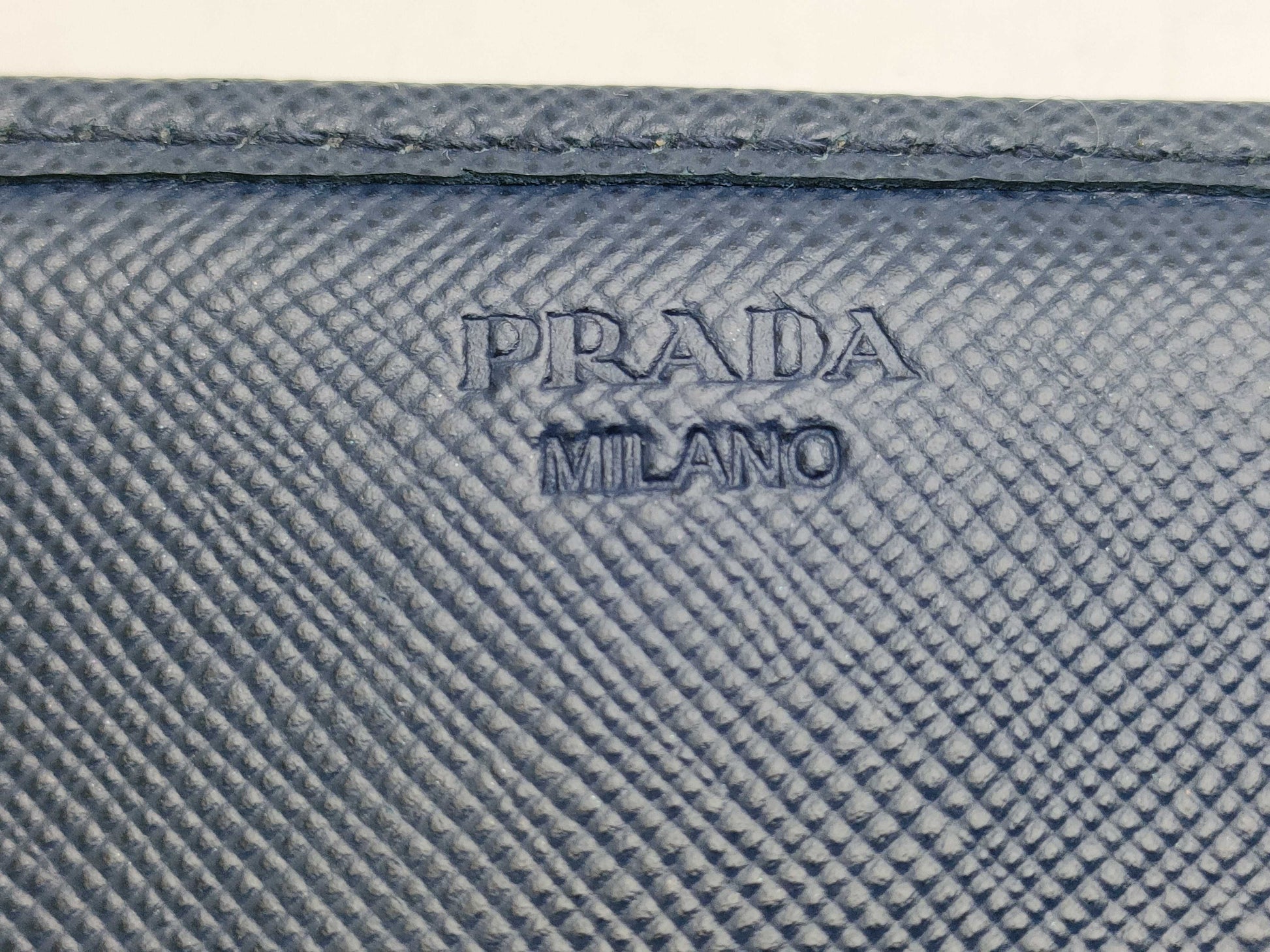 PRADA Saffiano Ribbon Round Long Wallet