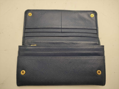 PRADA Saffiano Ribbon Round Long Wallet