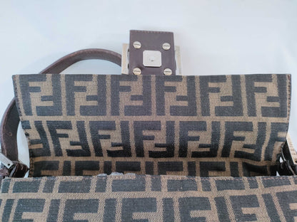 FENDI Zucca Mamma Bucket One-Shoulder Handbag