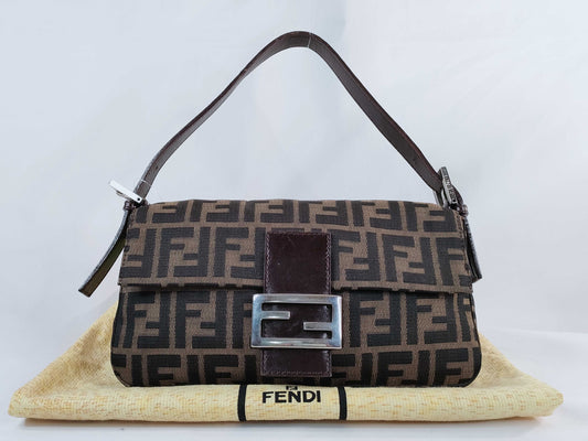 FENDI Zucca Mamma Bucket One-Shoulder Handbag