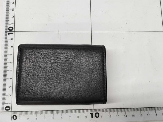 BALENCIAGA Leather Tri-fold Wallet Black 391446 Wallet