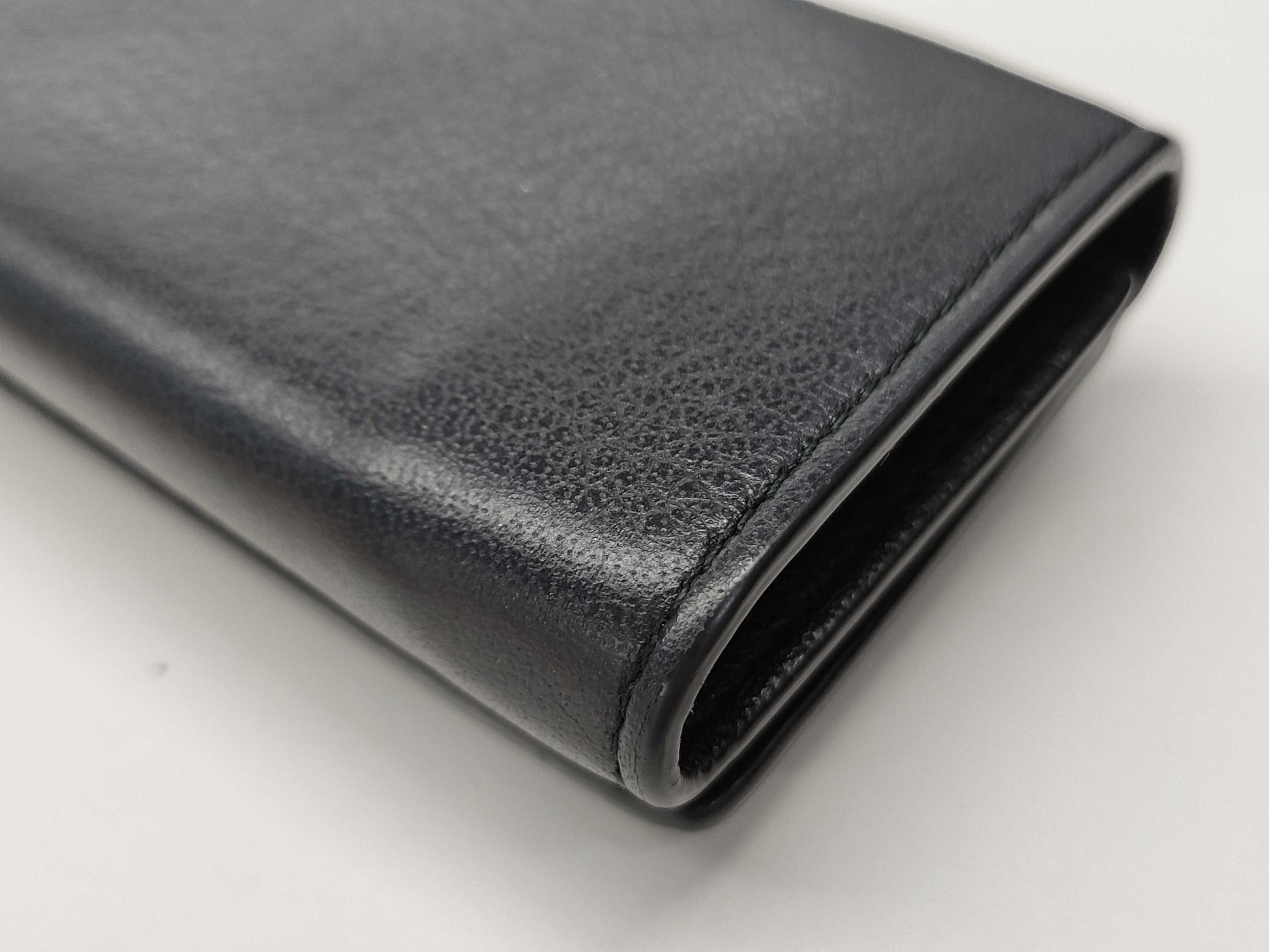 BALENCIAGA Leather Tri-fold Wallet Black 391446 Wallet