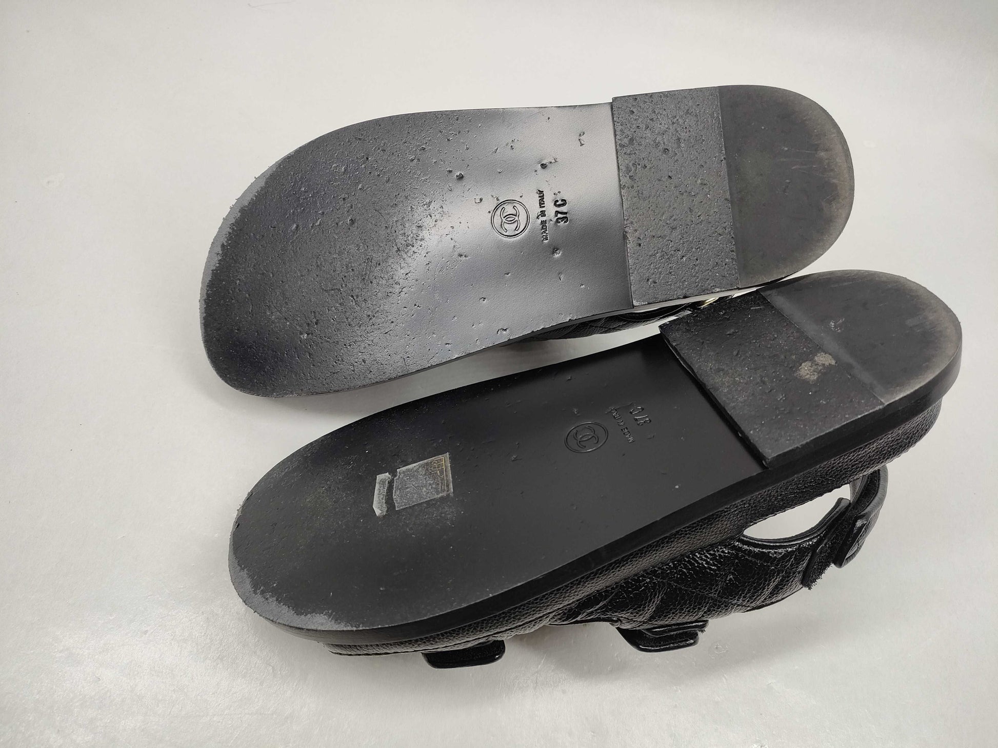 CHANEL Matelasse Gate Sandals/Matelasse/Coco Mark/37C Sandals