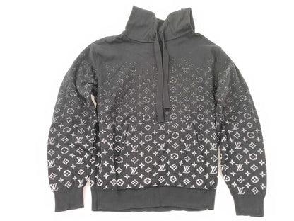 LOUIS VUITTON Monogram Gradient Hoodie Black Top