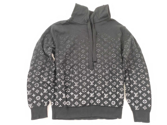 LOUIS VUITTON Monogram Gradient Hoodie Black Top