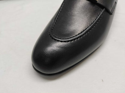 HERMES Paris Moccasin/Black Loafers