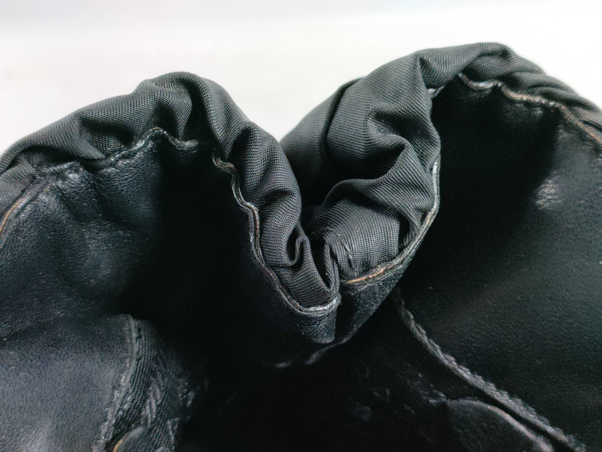 PRADA Nylon Frill Tote Bag/Black Handbag