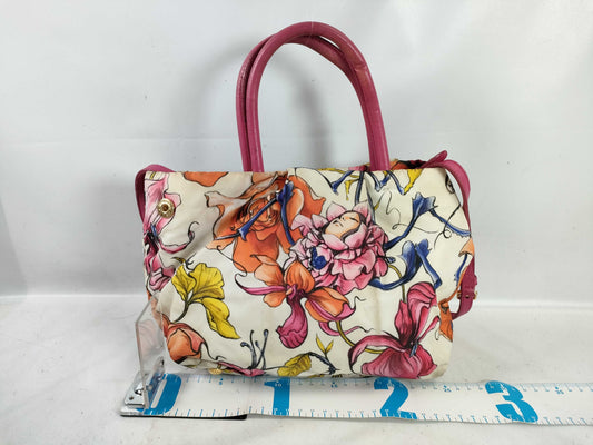 PRADA Floral Print 2-Way Tote Bag Shoulder Bag