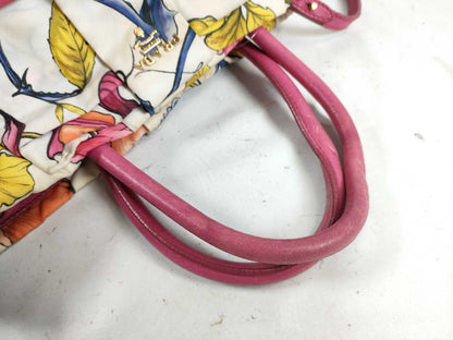 PRADA Floral Print 2-Way Tote Bag Shoulder Bag