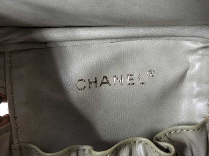 CHANEL Caviar Skin Vanity Beige Vanity Bag