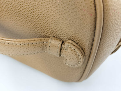 CHANEL Caviar Skin Vanity Beige Vanity Bag