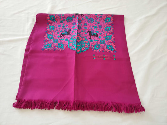 HERMES Carre Stole Horse Scarf