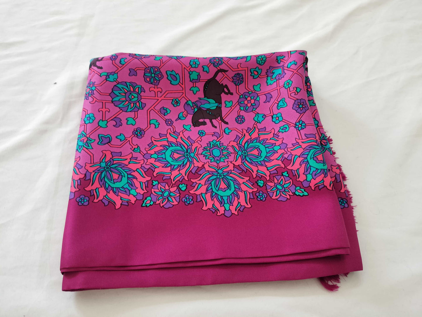 HERMES Carre Stole Horse Scarf