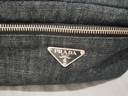 PRADA denim pouch pouch