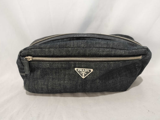 PRADA denim pouch pouch