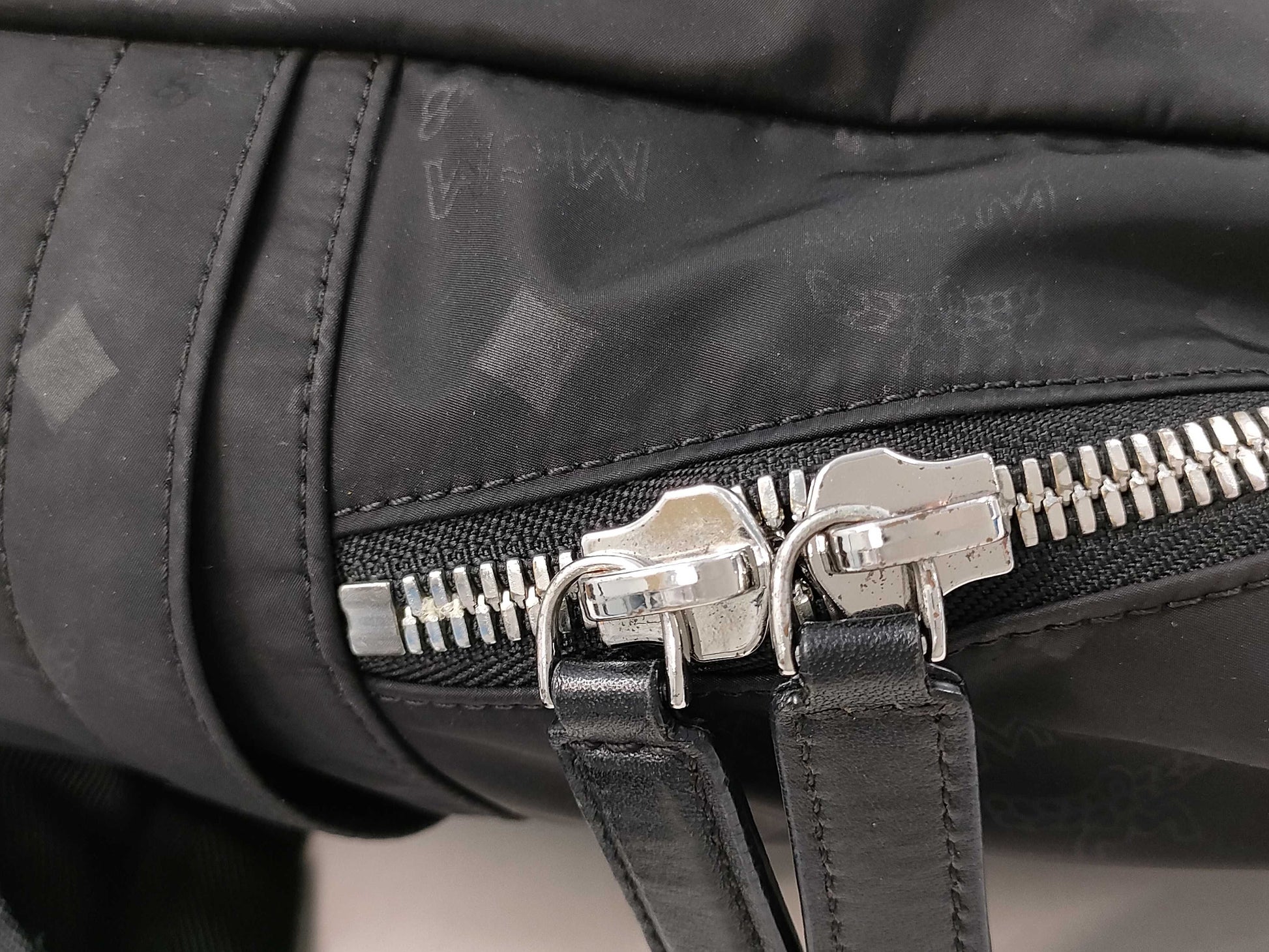MCM Nylon Backpack Black Backpack
