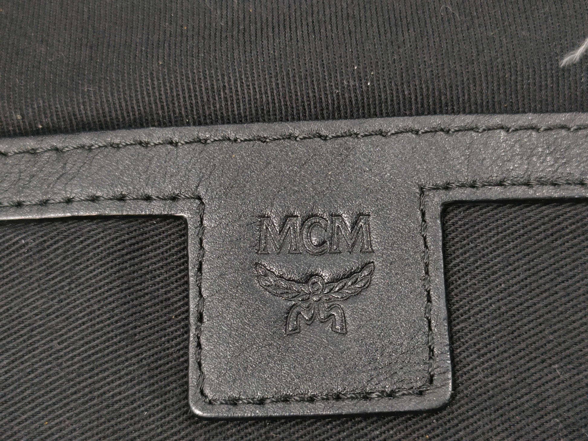 MCM Nylon Backpack Black Backpack