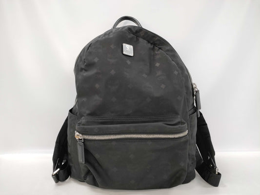 MCM Nylon Backpack Black Backpack