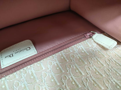 Dior Trotter One-Shoulder Canvas and Leather Shoulder Bag, Pink, 05-MA-0024