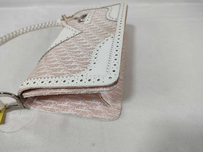 Dior Trotter One-Shoulder Canvas and Leather Shoulder Bag, Pink, 05-MA-0024