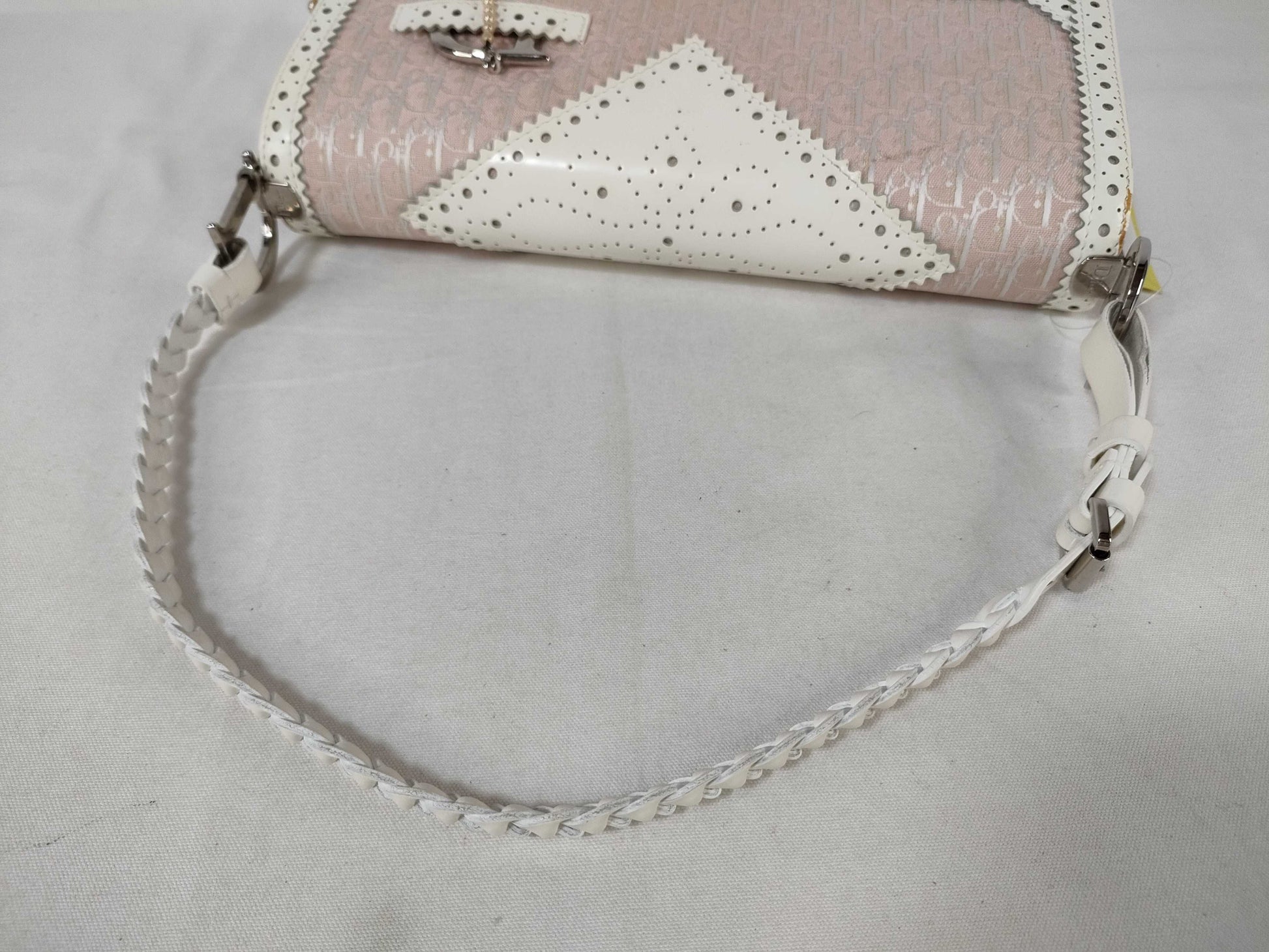 Dior Trotter One-Shoulder Canvas and Leather Shoulder Bag, Pink, 05-MA-0024