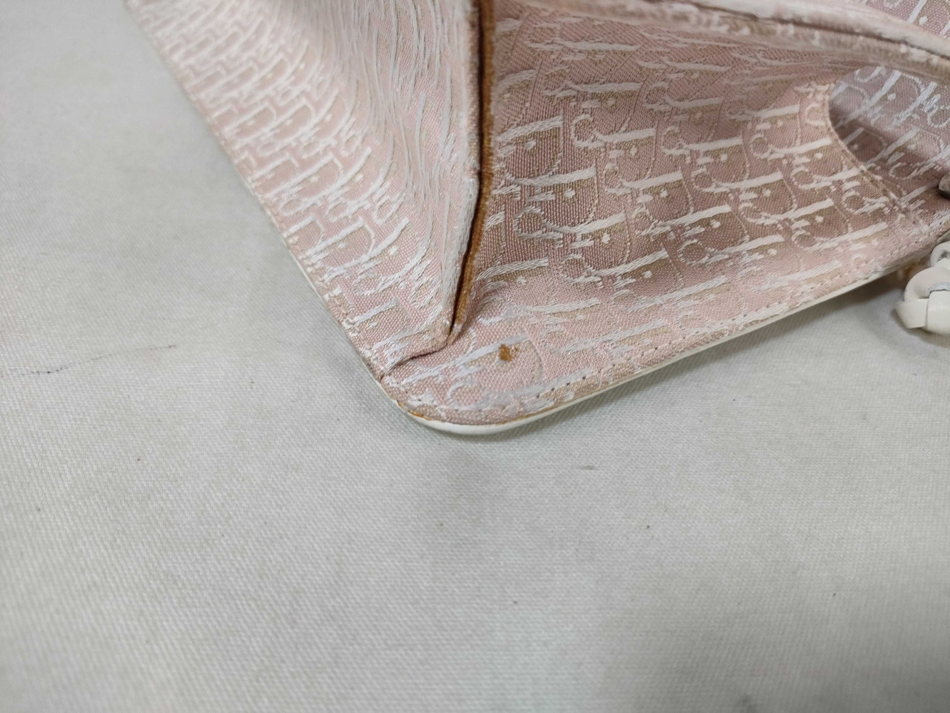 Dior Trotter One-Shoulder Canvas and Leather Shoulder Bag, Pink, 05-MA-0024