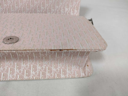 Dior Trotter One-Shoulder Canvas and Leather Shoulder Bag, Pink, 05-MA-0024