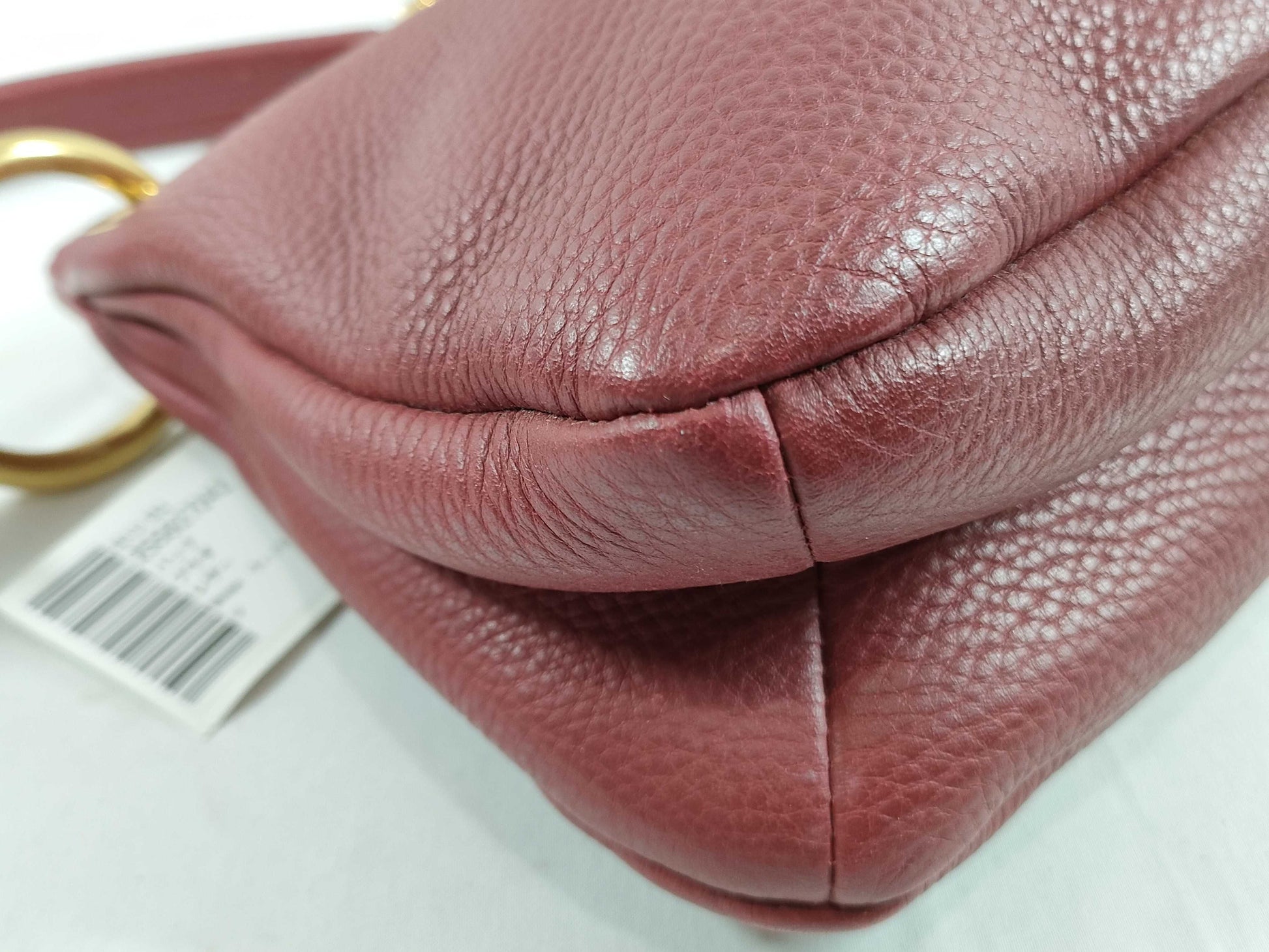 PRADA BR4894 Vitello Dino Burgundy Handbag