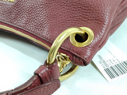 PRADA BR4894 Vitello Dino Burgundy Handbag