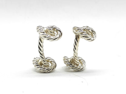 HERMES Rope 13.3g Tie Clip/Cufflinks