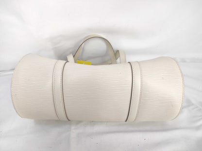LOUIS VUITTON M5286J Epi Soufflot White Handbag with Pouch
