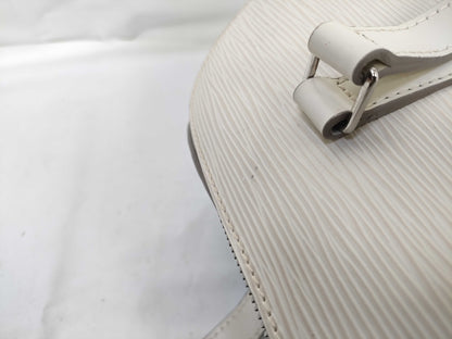 LOUIS VUITTON M5286J Epi Soufflot White Handbag with Pouch