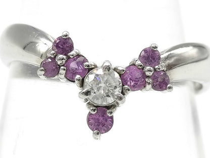 R 0.30ct D 0.10ct PT900 3.7g Ring 
