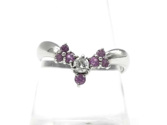 R 0.30ct D 0.10ct PT900 3.7g Ring 