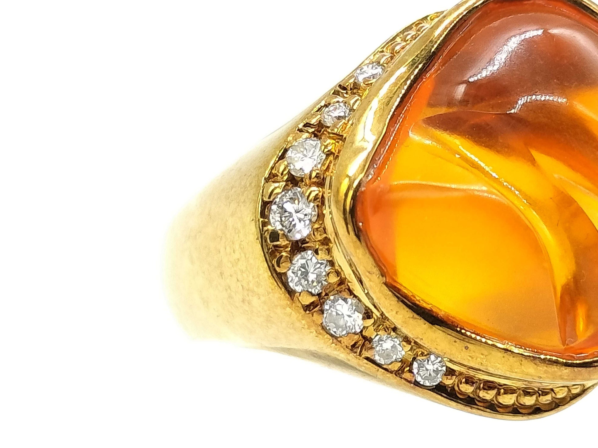 Colored Stone 3.75ct D 0.09ct K18 10.0g Ring 
